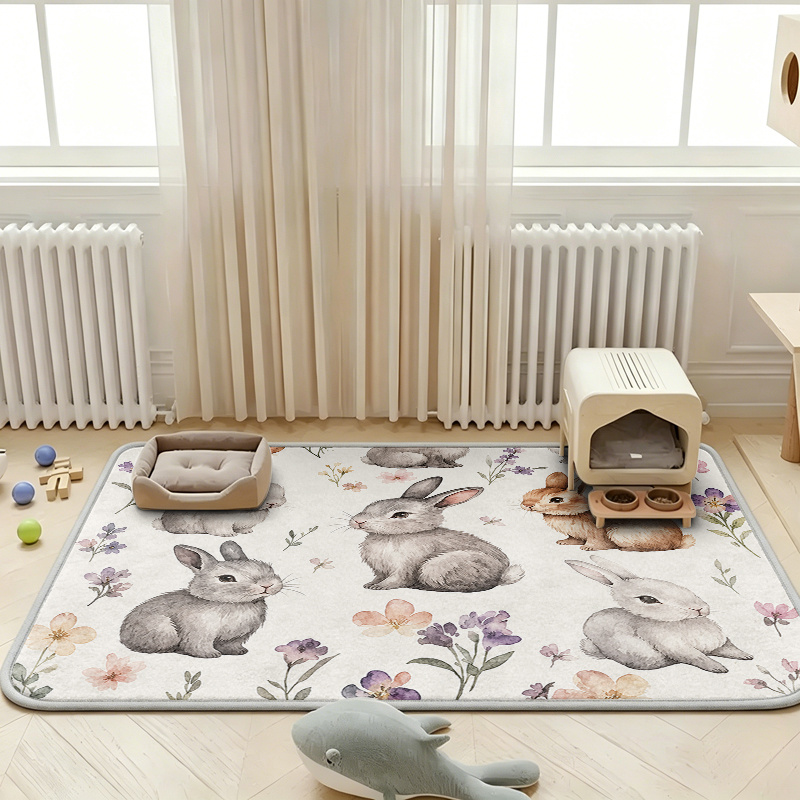TEMU Tappetino 1 pz antiscivolo ad asciugatura lavabile per e cucce per cani, stile con e fiori, bestseller su internet, cuccia per animali domestici