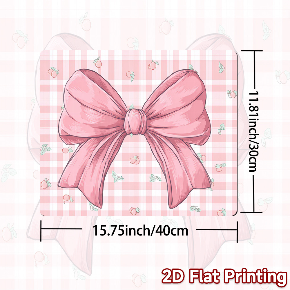 TEMU 1pc, 2d Flat Printing Stove Protection Pad, Gas Stove Top Protector Cover And Stove Decorative Bow With Cherry Background, For Cut At Will,