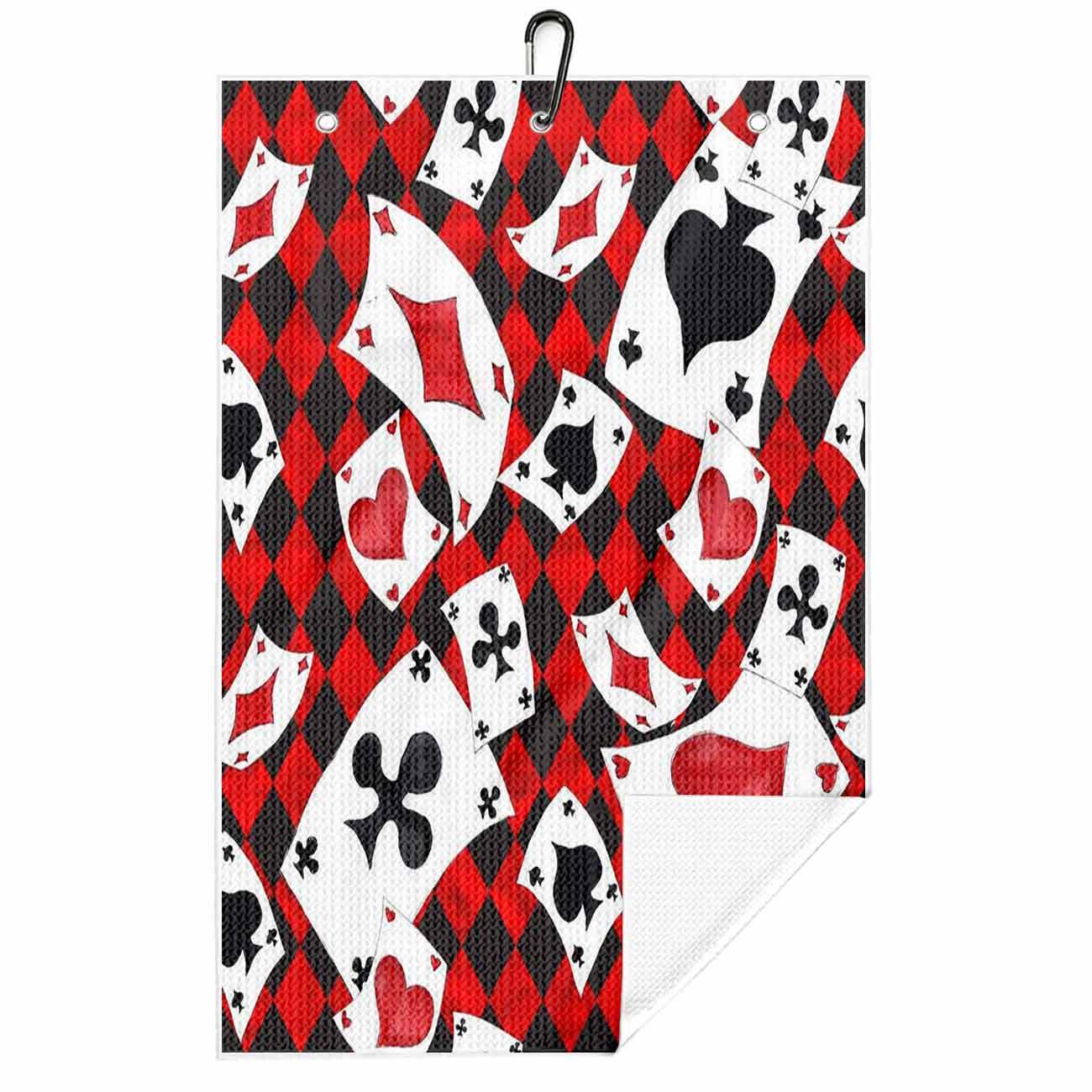 TEMU Serviette de pour terrain, salle de sport, voiture et extérieur - ultra-doux et épaissi avec motif de cartes à (), serviette légère lavable en