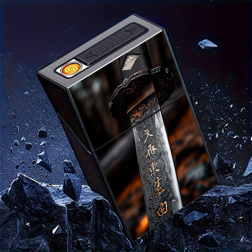 cigarette lighter knife 2 in 1 & Windproof Refillable Butane Gas Jet Flame Lighter (Without Gas) Triple Flame Torch LighterThe butane lighter was featured THREE BURNERS to provide powerful and BLUE FLAME knife lighter sold on Temu
