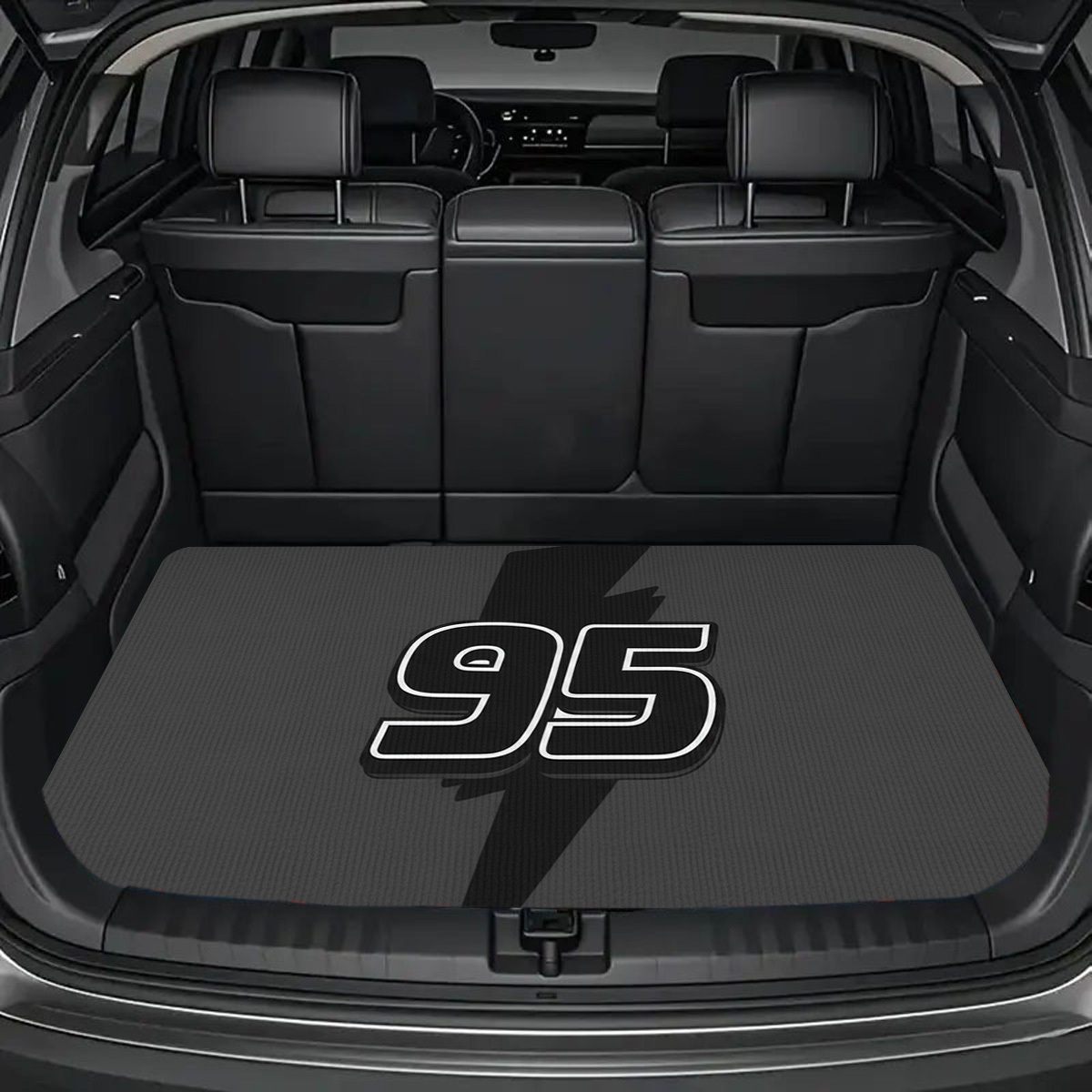 TEMU Tapis de coffre de voiture 1 pièce avec motif éclair numérique 3D 95+, lavable en machine, tapis de chargement pour la des voitures neuves,