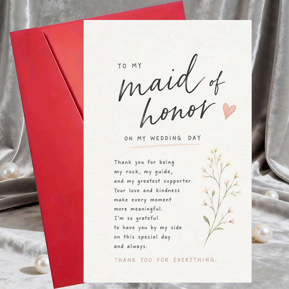 TEMU 1 Carte de vœux + 1 Enveloppe Carte de vœux pour d' pour du mariage Note de remerciement pour la meilleure et d' Motif floral Papeterie à plat