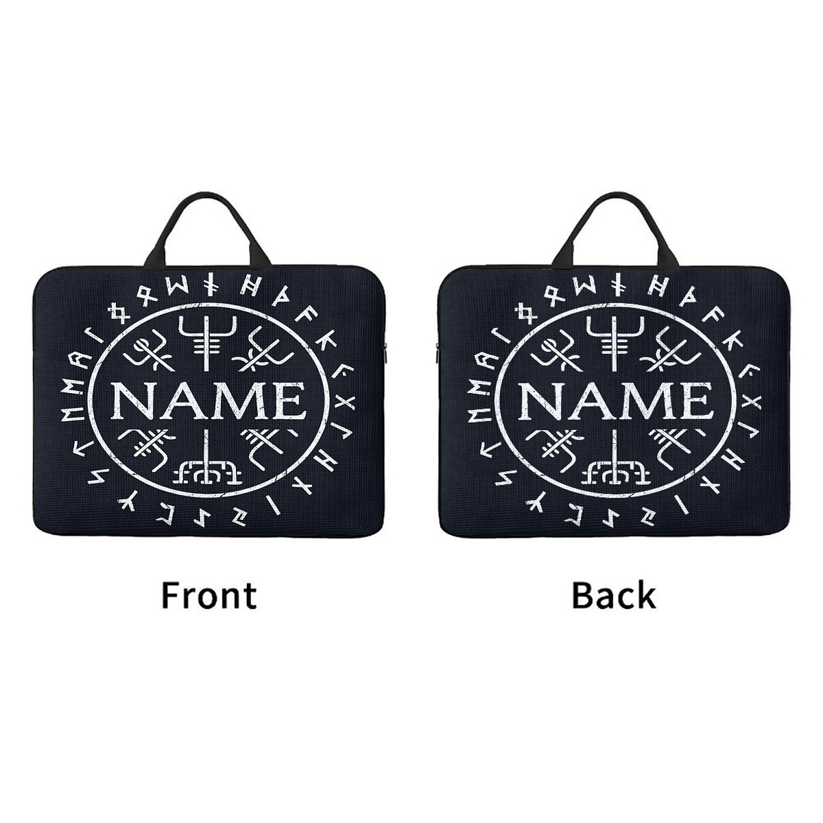 Customized Runic Circle Pattern Large Laptop Bag