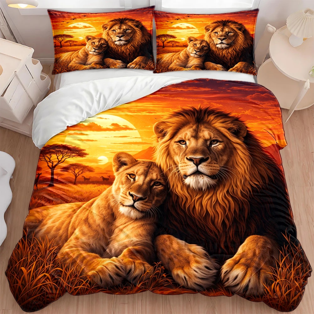 TEMU 2/3pcss African Theme Duvet Cover Set. 2/3pcss Bedding (1 Duvet Cover And 2 Pillowcases). Suitable For And Machine Washable. Invisible Zipper
