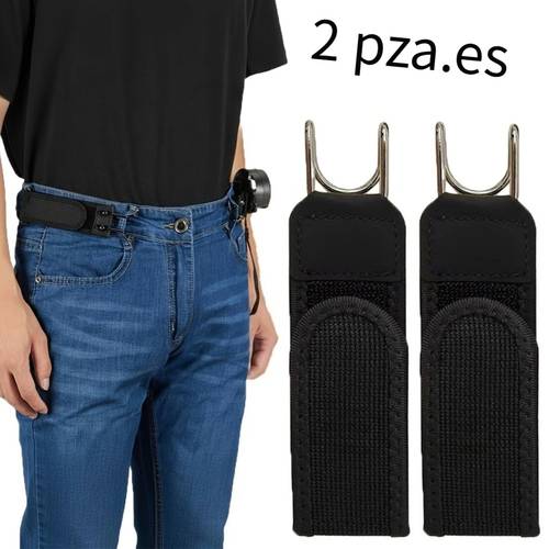 juego de 2 cinturones elásticos de poliéster invisibles sin , cinturones tácticos con gancho de metal, diseño invisible ajustable y , sin , cintura no constrictiva, adecuados para desplazamientos diarios, fijación de , accesorios tácticos de exterior para hombre