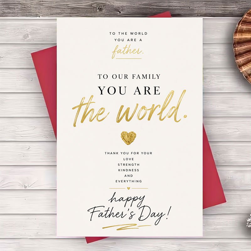 TEMU 1 Envelope And 1 Greeting Card Happy Fathers Day Greeting Card Elegant Design For Dad From Wife Or Family For Birthday Anniversary Or