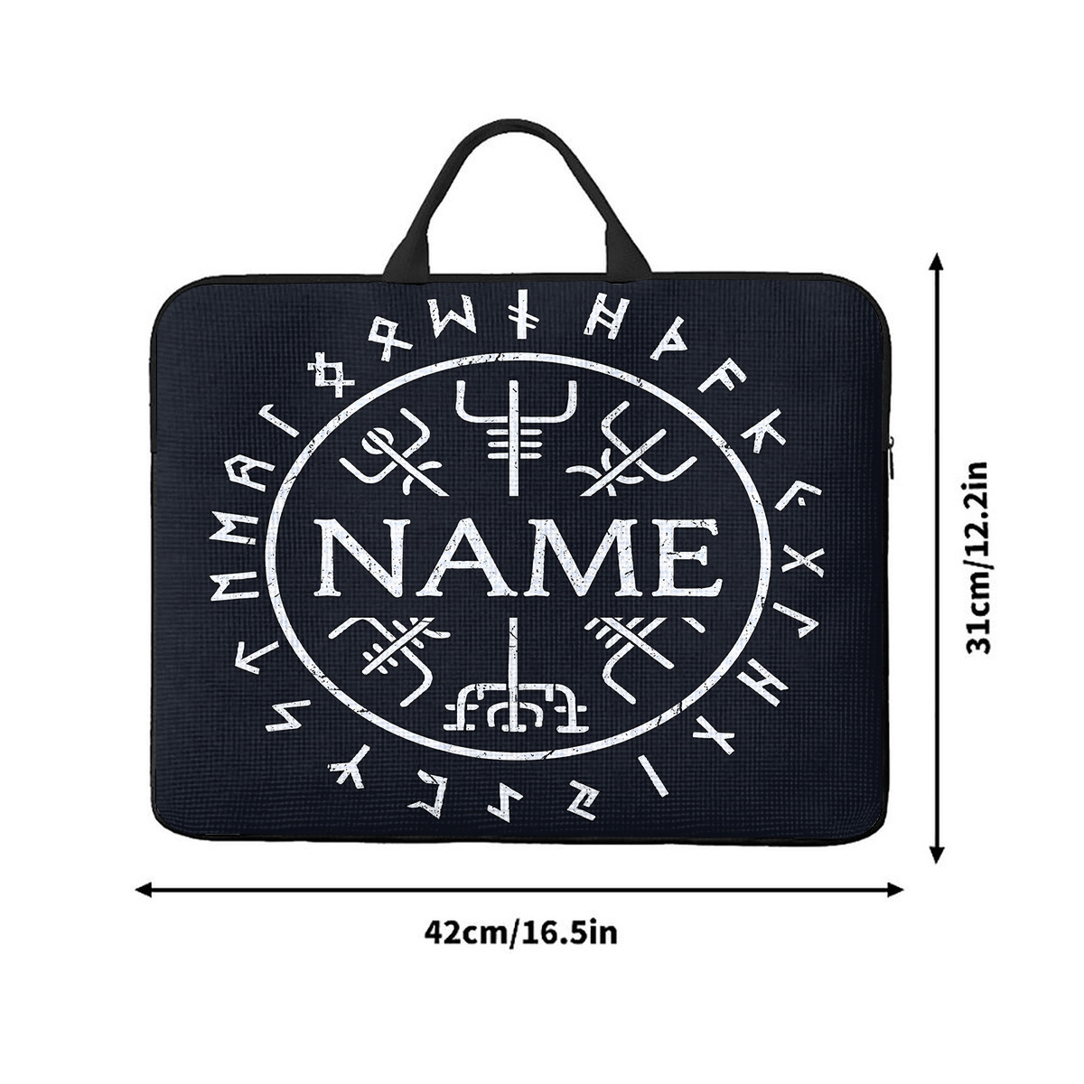 Customized Runic Circle Pattern Large Laptop Bag