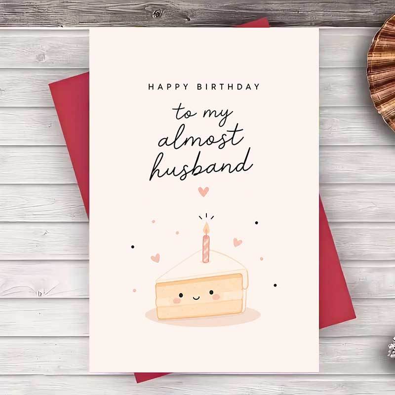 TEMU 1 Envelope And 1 Greeting Cardhappy Birthday Greeting Card For Fiance Romantic Husband On Anniversary Or Special Occasion Greeting Card