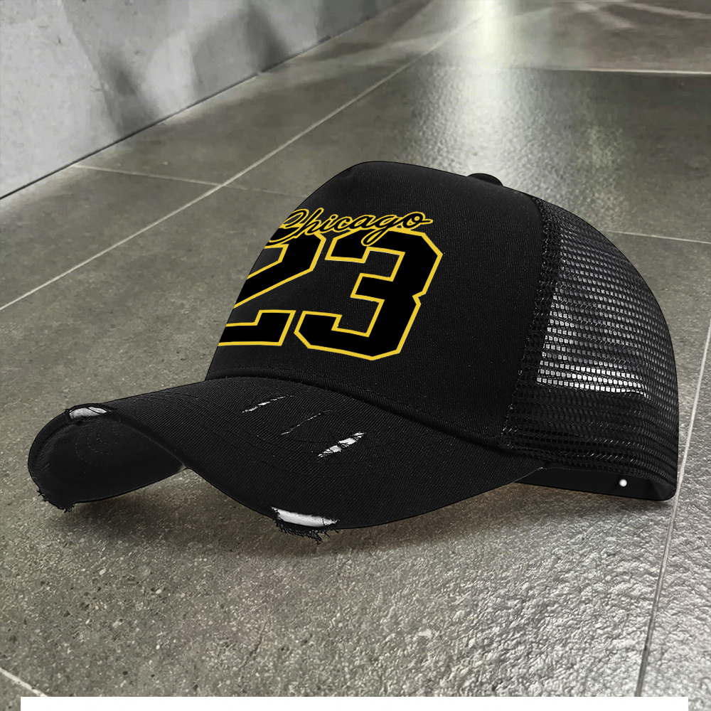 TEMU 1pc, Chicago #23 Hole- Color- Baseball , Lightweight Printed Craft Women's Hat, Trendy Cool Printed Men's Hole- Color- Baseball , Ideal Gift For