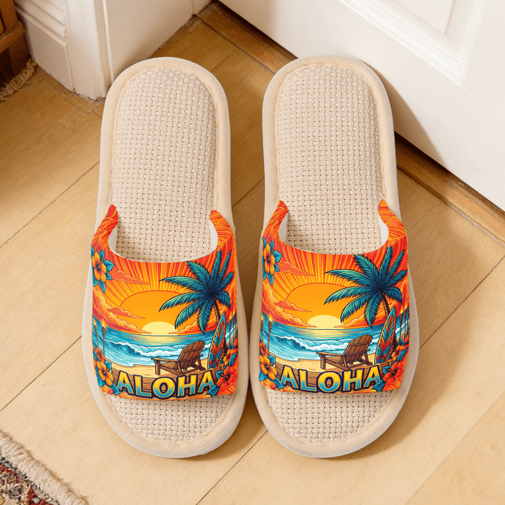 TEMU 1 Pair Pattern Slippers, Trendy Soft Breathable Open Toe Slippers, Comfortable Slippers Summer Slippers For Women And Men Indoor Outdoor, Ideal