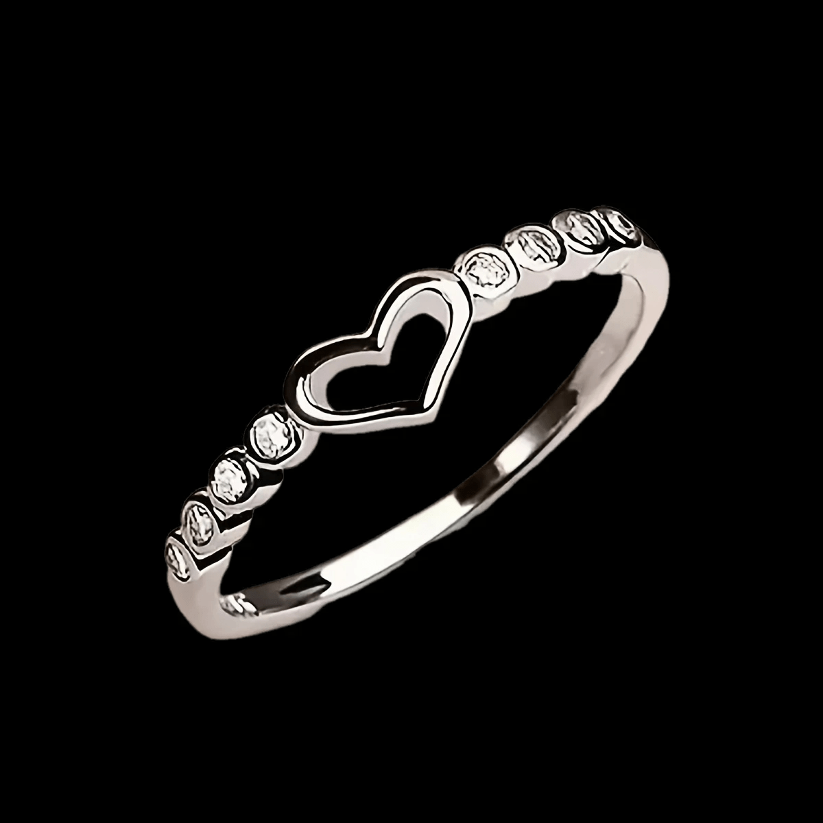 Women's Fashionable Heart-Shaped Engagement Ring
