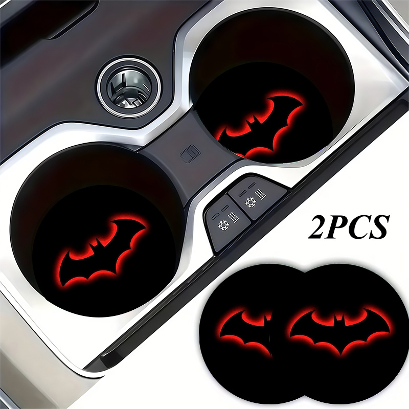 TEMU 2pcs Warner . Batman Car Cup Coasters, Cool-themed Cute Design, Universal Non-slip Cup Holders, Easy To Clean, Heat-resistant, Drink Holders For