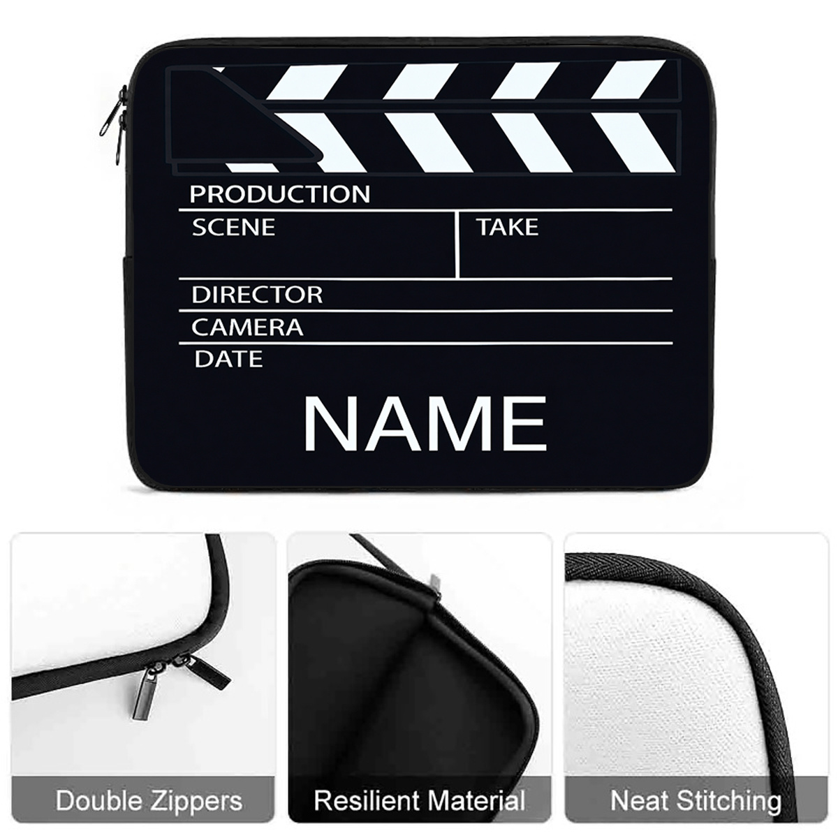 Customized Clapperboard Pattern Laptop Sleeve for Laptops