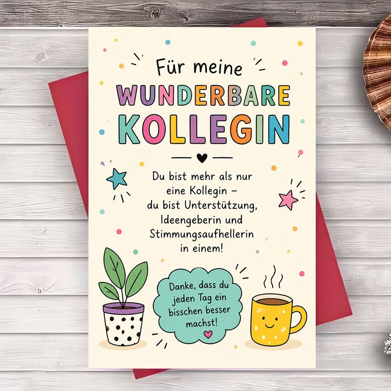 TEMU 1 Envelope And 1 Greeting Card Greeting Card For Wonderful Female Colleague Appreciation Thank You Note For Coworker Farewell Or Birthday Office