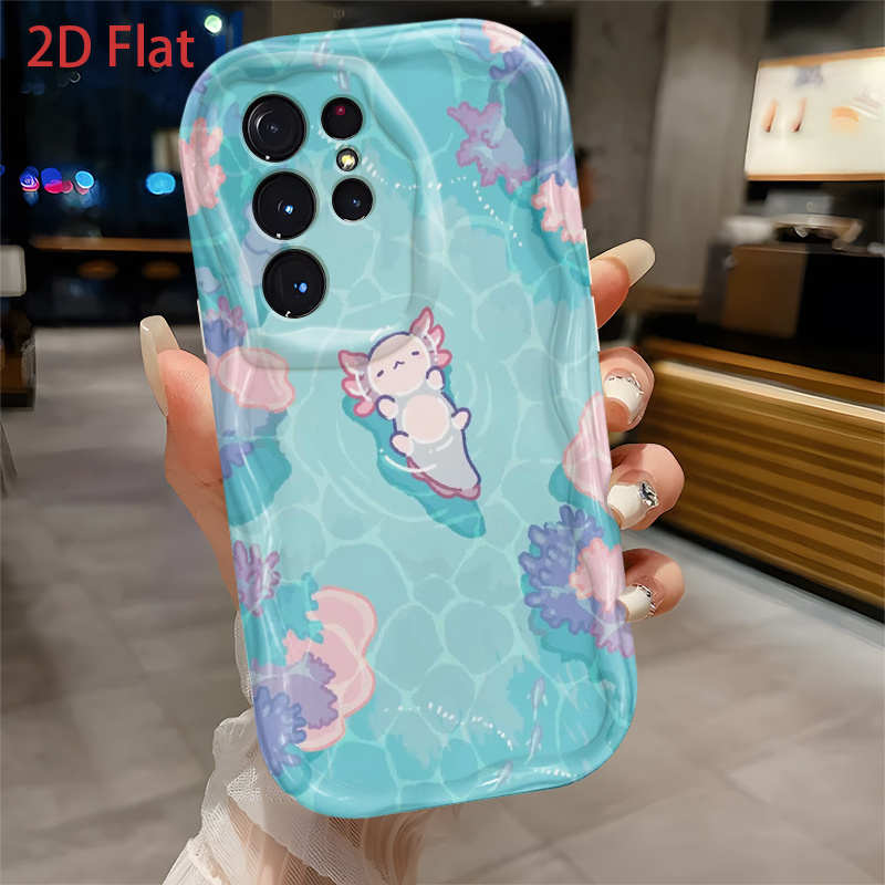 TEMU Phone Case - Dreamlike Axolotl 2d Phone Case, Durable Protective Case, Suitable For For Galaxy A13 A14 A16 A20s A25 A26 A30 A31 A32 A33 A35 A51