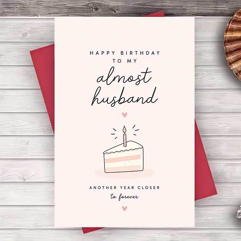 TEMU 1 Envelope And 1 Greeting Cardhappy Birthday Greeting Card For Fiance Romantic Birthday Husband From Girlfriend For Engagement Anniversary Or