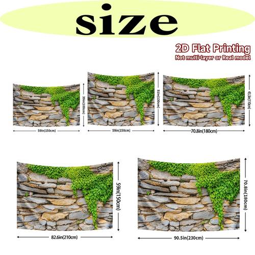 toile de fond plate 2d, 1 pièce, mur de avec lierre, convient pour les décorations de porte, mur et patio - texture de réaliste avec liserés de lierre, panneau plat 100 % polyester pour utilisation extérieure, à installer pour fêtes, , séances photo, moderne, plat 2d