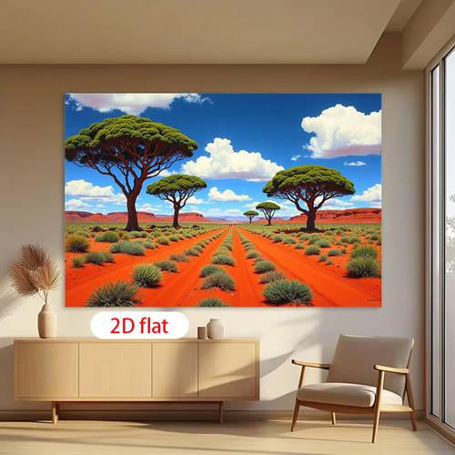 2d flat 1pc realistic desert landscape backdrop suitable for photography with bushes fabric background for shoots travel photos 2d flat