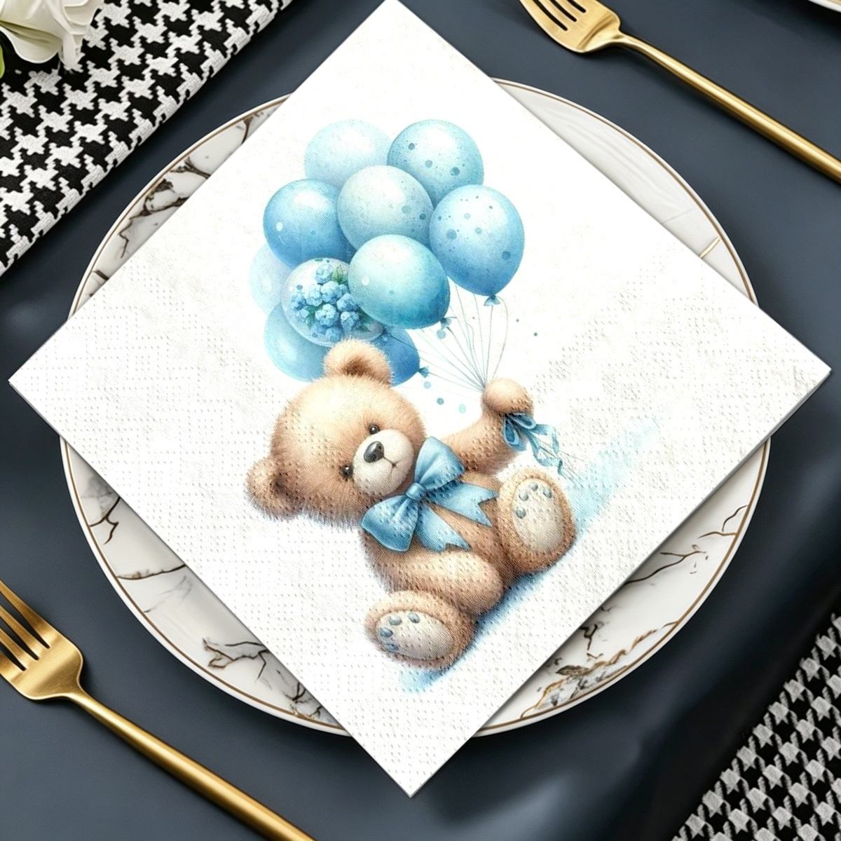 TEMU Lot de 20 serviettes décoratives en peluche, adaptées pour les nappages et les décorations de restaurant, adaptables à divers scénarios que les