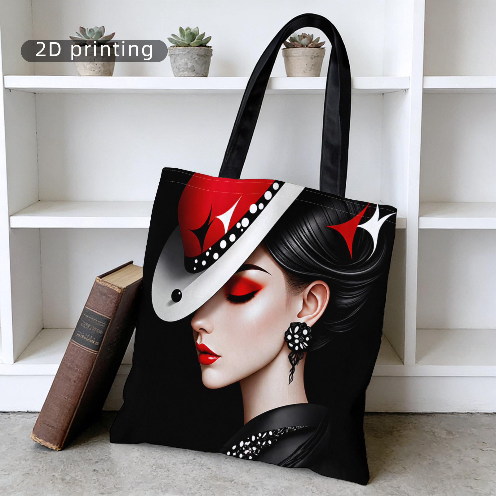 TEMU Vintage Red Women's Small Handbag, Spacious Shoulder Bag, Shopping Bag, Bag, Suitable For | Work | Trips | Shopping | Women's Gift, Reusable, 2d