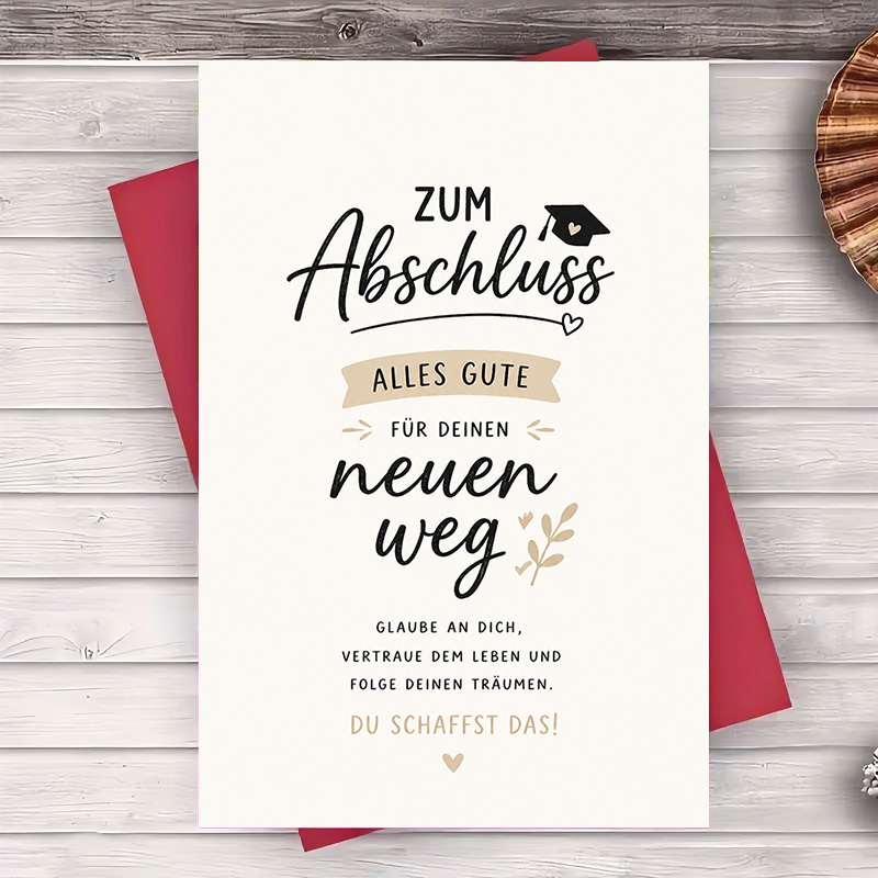 Image of 1 Greeting Card + 1 Envelope Graduation Card For Congratulations And Encouragement Gift For Graduate Friend Sister Coworker