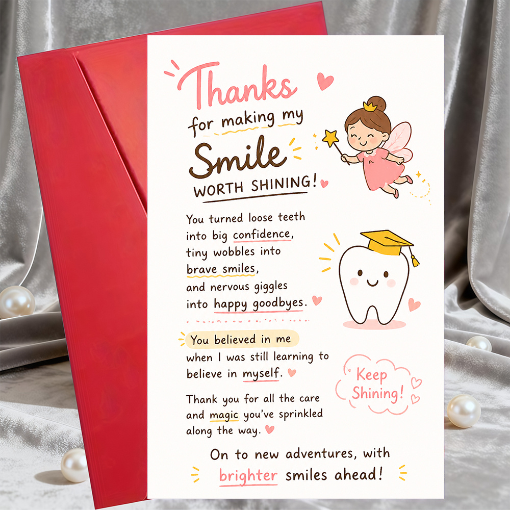 TEMU 1 Greeting Card + 1 Envelopethank You Greeting Card For Dentist Appreciation Dental Office Decor Professional Gratitude Note For Dental And