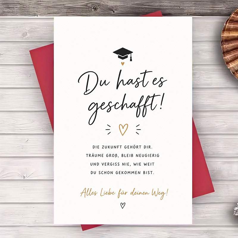 TEMU 1 Greeting Card And 1 Envelope Graduation Card For Daughter Son Sister Brother Or Friend Success Congratulations And Gift