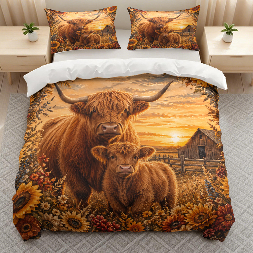 TEMU 3pcs Pattern Bedding Duvet Cover Quilt Cover, Trendy Soft Bedding (1 X Duvet Cover And 2 X Pillowcases) With Zipper Closure For Bedroom, Perfect
