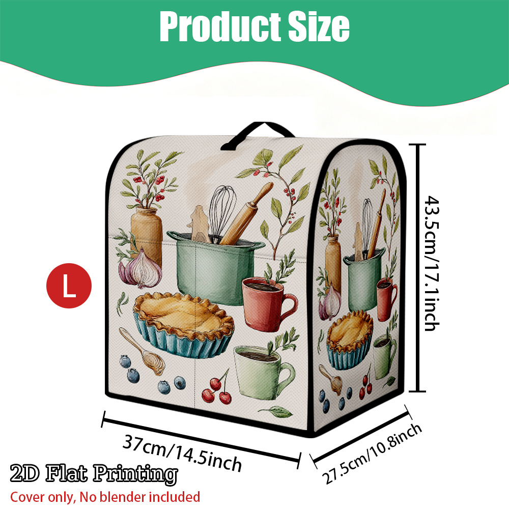 TEMU 1 pièce, Housse -poussière 2D à impression plate pour appareil électroménager , Scène de pâtisserie de Thanksgiving, pour housse -poussière pour