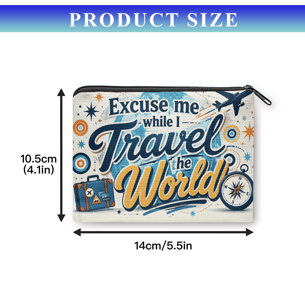TEMU Coin Purse, Travel The Purse, Zipper Closure, Small Portable , Cash, Keys, Cards, Earphone, And Small Essentials Storage Bag, Handy Card Holder,