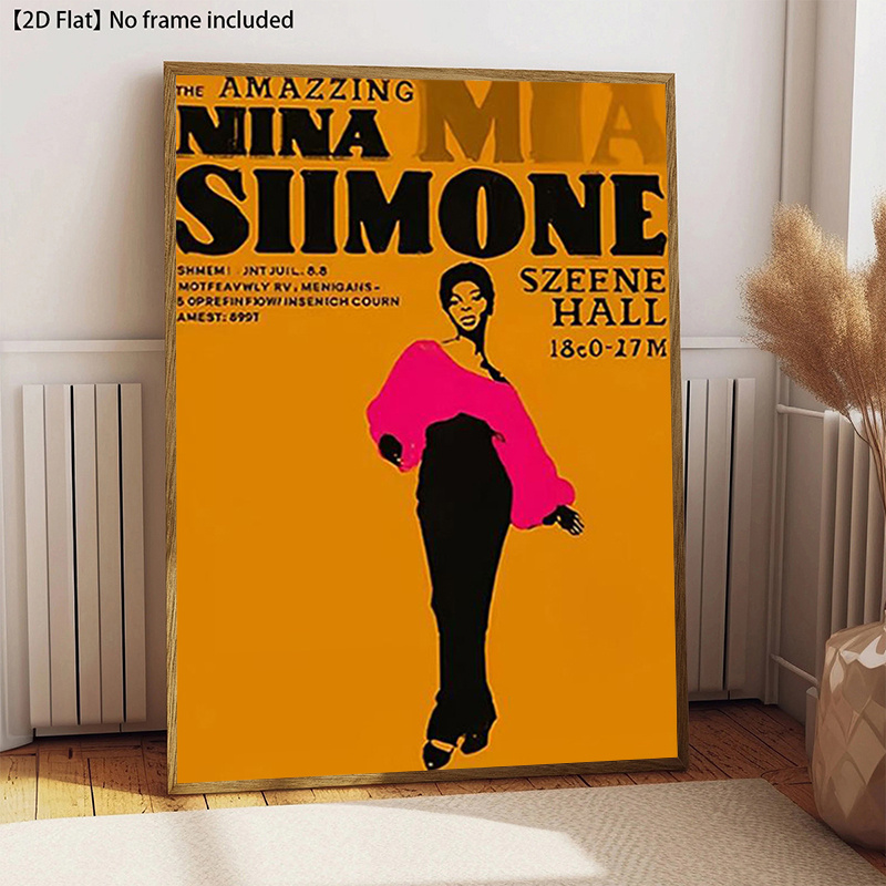 2d flach, 2d flach, [2d flach]  . rahmenloses leinwandbild,   poster,   für wohnzimmer, arbeitszimmer, schlafzimmer. retro kunststil,   eine warme und leichte musikalische atmosphäre, verbessert den kreativen modegeschmack