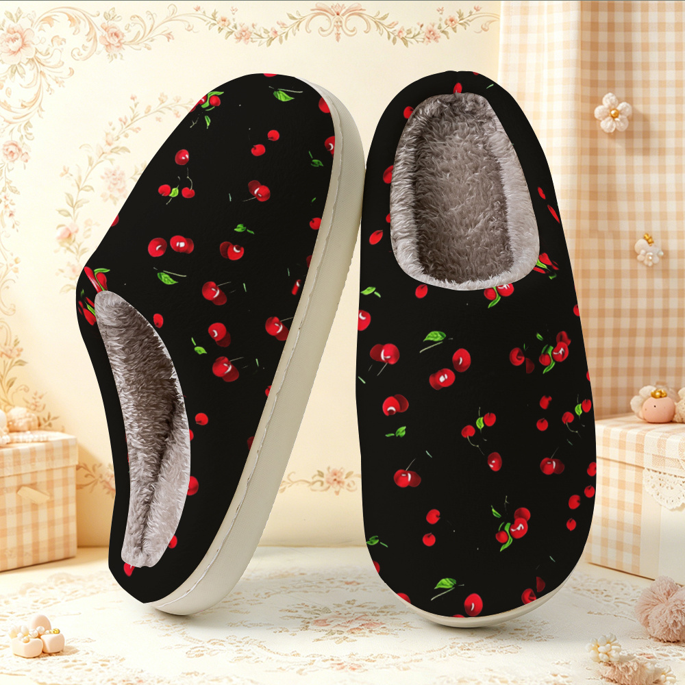TEMU Women's And Men's Home Slippers With Print Background, Suitable For Couples, Ultra-comfortable And Soft Printed Indoor Slippers For Autumn And