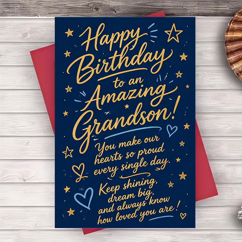 TEMU 1 Greeting Card + 1 Envelope Happy Greeting Card For