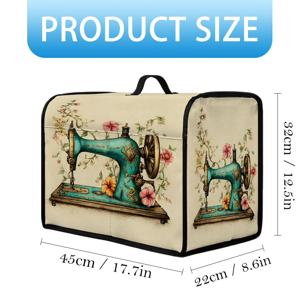 TEMU 1 , universal 2D para máquina de coser, Máquina de coser flores (1) Diseño artístico elegante, Bolsa de almacenamiento incorporada y asa , de