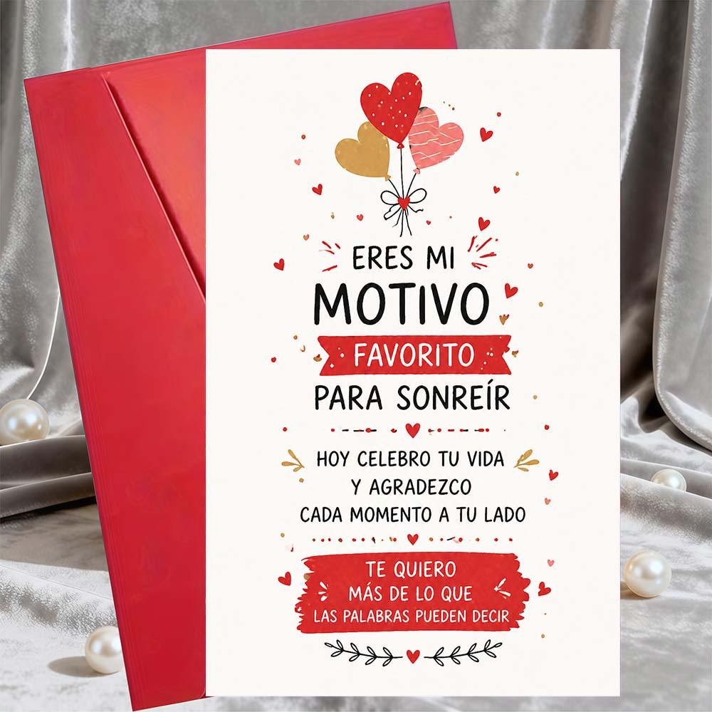 TEMU 1 Tarjeta de Felicitación y 1 Sobrecarta Tarjeta de Amor en Español para Novia Regalo Romántico de San Valentín Aniversario Más de Lo Que Pueden