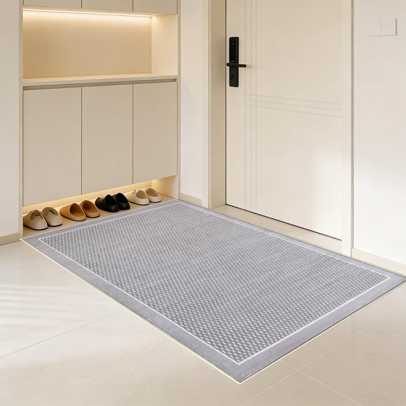 light gray honeycomb textured solid color   printed rug suitable for kitchens   bedrooms bathrooms living rooms front doors and   lightweight non slip machine washable thickened floor mat