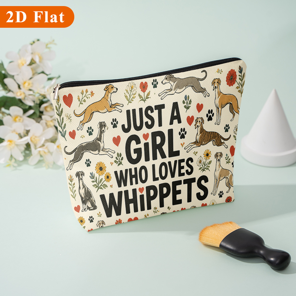 TEMU Whippets, A Patterned Cosmetic Bag, Suitable For Storing Women' Products, Perfect For Travel, School, Dormitory, Or Home Use, And A Bridesmaid