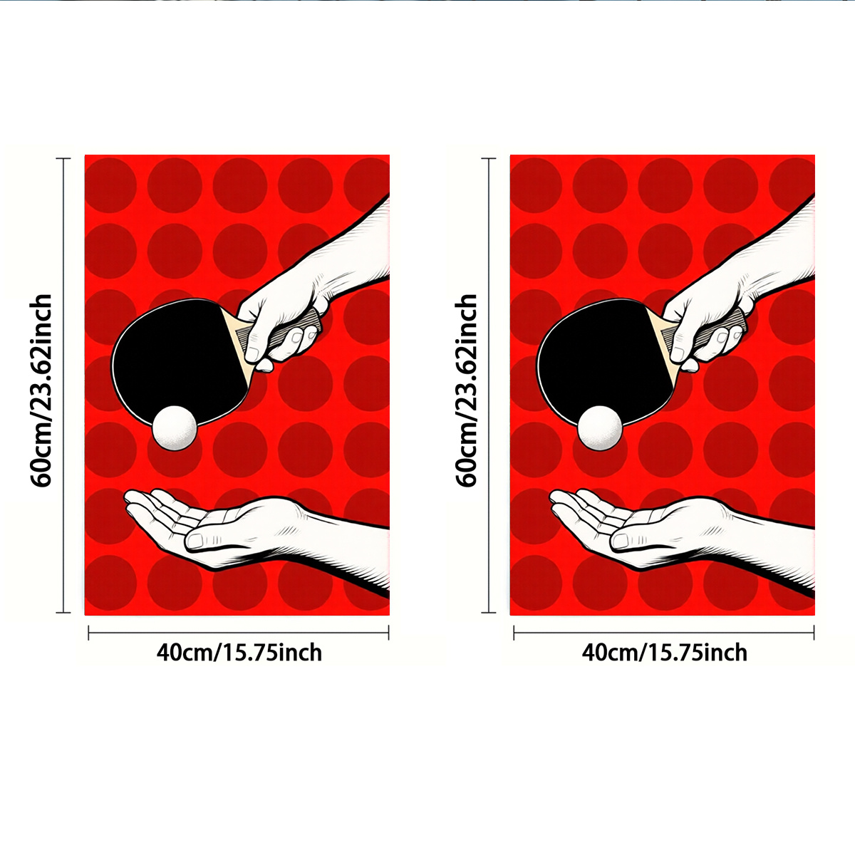 TEMU 2d Flat, 2pcs Hand Towels Suitable For Sports & - Rectangular Microfiber With -pong Paddle Print, Quick-dry Towel Suitable For , Courts, Home,