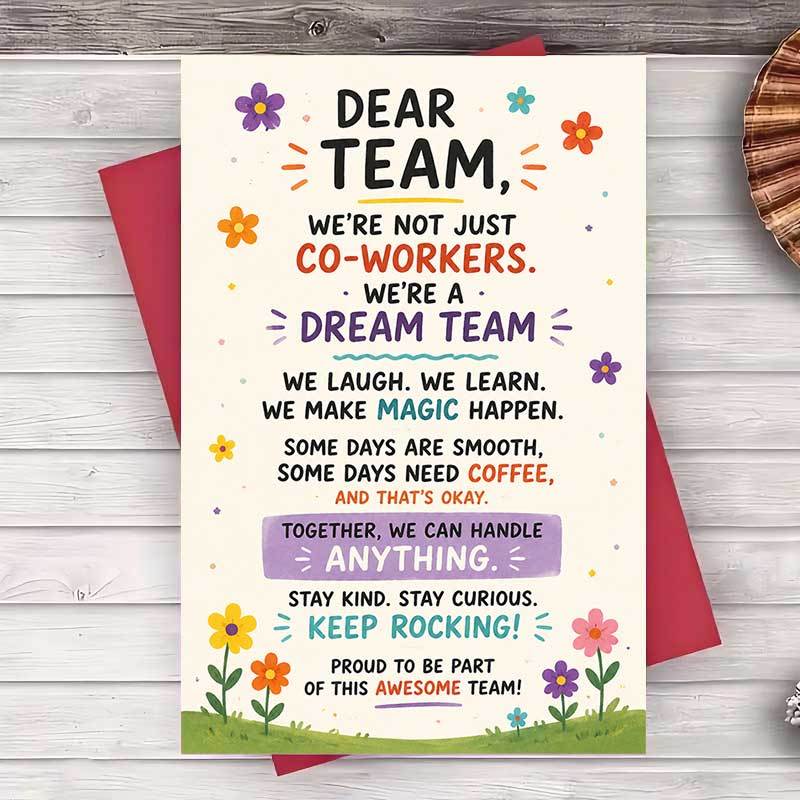 TEMU 1 Envelope And 1 Greeting Card Appreciation Greeting Card For Coworkers And Office Staff Perfect For Employee Recognition And Workplace