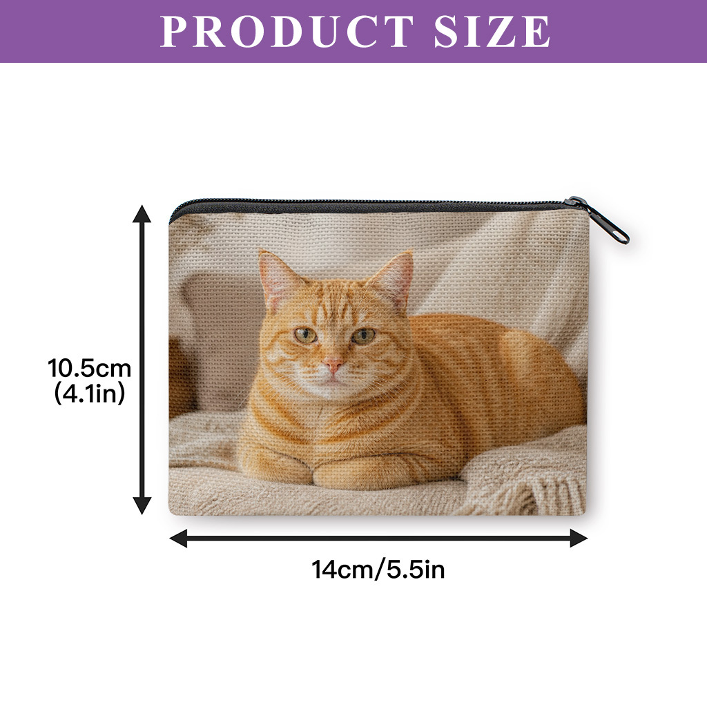TEMU 【商品名】コインパース、愛らしい猫の休むコインパース、開閉、小型ポータブルヤホンコイン収納バッグ、便利なカードホルダー、軽量、女性と男性へのホリデーギフト