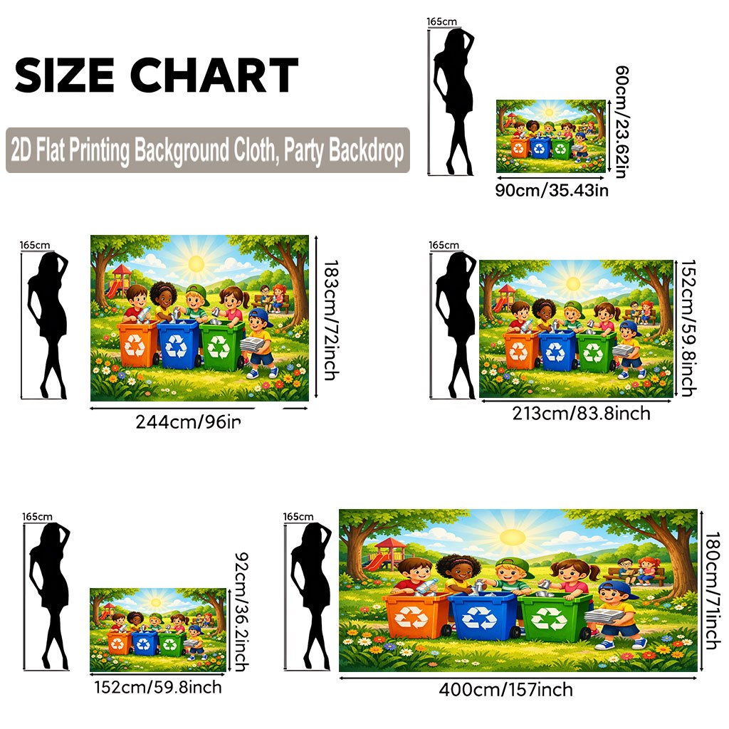 TEMU 2d Flat, 2d Flat Printing Backdrop Banner 1pc, Recycling Waste Materials Background Cloth Banner, Suitable For Christmas, Halloween, Christmas