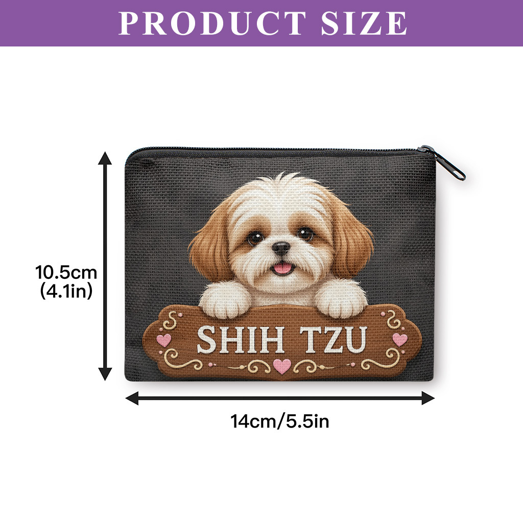 TEMU 【商品名】コインパース、愛らしい子犬が手紙を持ったコインパース、開閉、小型ポータブルヤホンコイン収納バッグ、便利なカードホルダー、軽量、女性と男性へのホリデーギフト