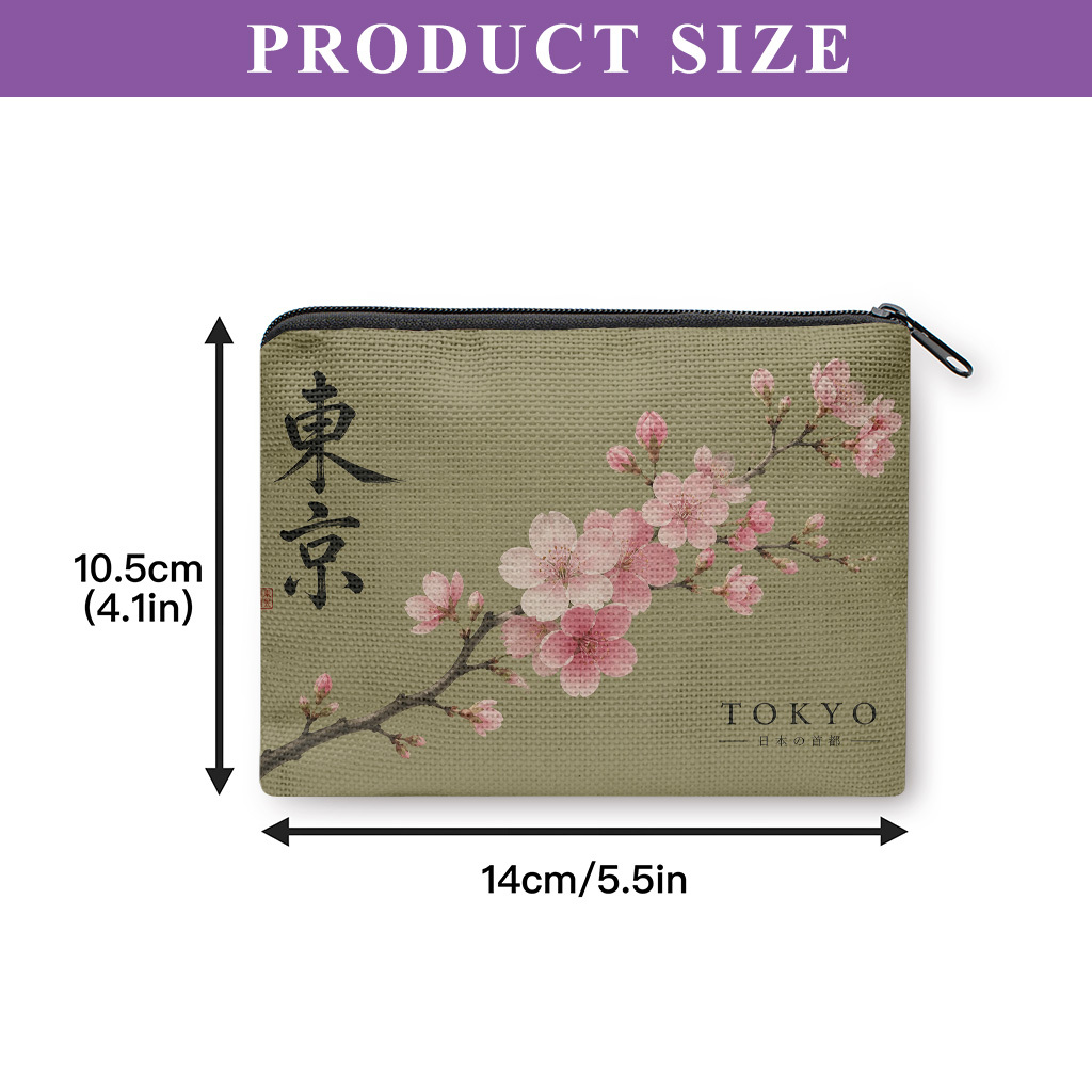 TEMU 【商品名】コインパース、東京シティジャパン コインパース、開閉、小型 携帯用 キー イヤホン コイン 収納バッグ、便利なカードホルダー、軽量、女性と男性へのホリデーギフト