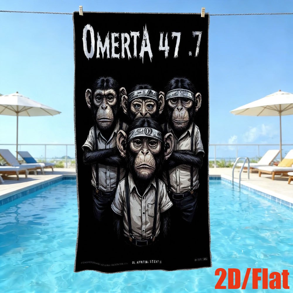 TEMU Serviette de plage 2D plate - 1 pièce, très grande taille, en microfibre - Douce, légère et portable, absorption d'eau, sable, sur fond noir,