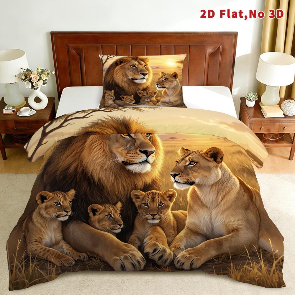 TEMU 2d Flat 2/3pcs Duvet Cover Set Queen King Full Sizes Bedding 1 Duvet Cover   1/2 Pillowcases Machine Washable Suitable For All And Used In