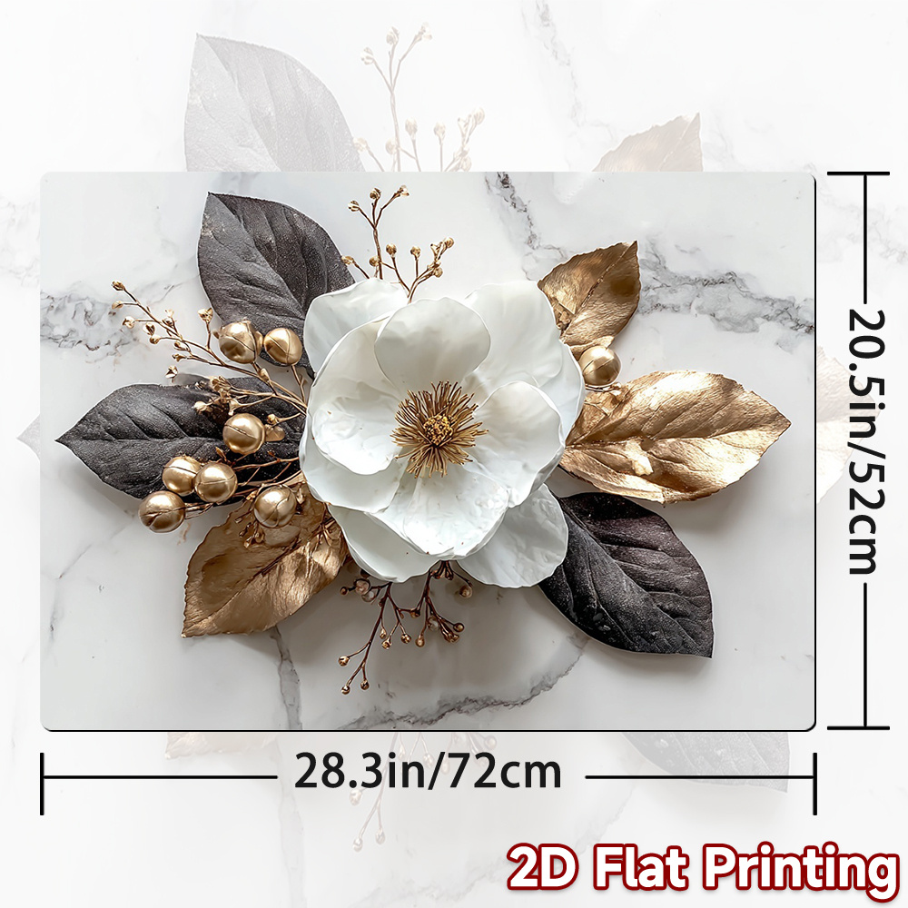 1pc stove top protector cover with   flower heat resistant suitable for electric glass stoves gas burners   stove cover for gas for can cut to size for kitchen decoration protector plate 2d flat