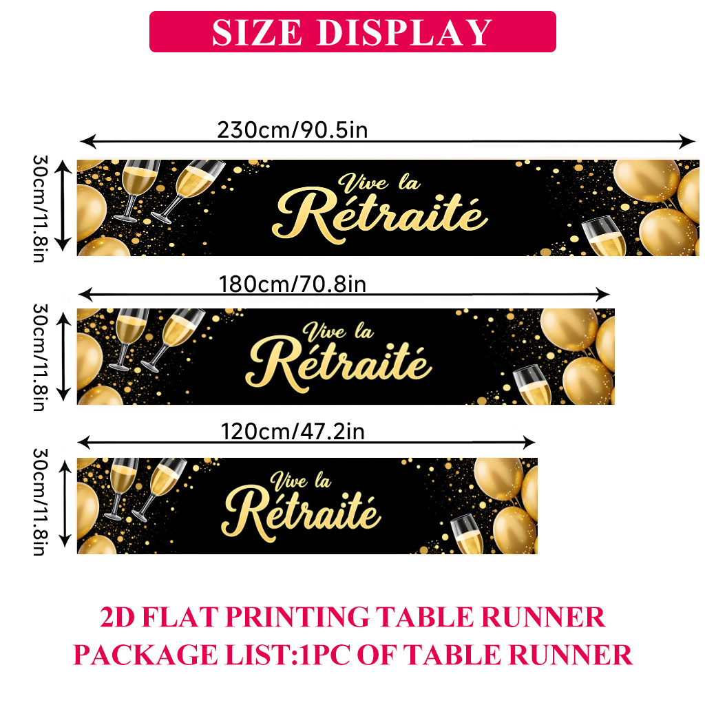 TEMU Chemin de table plat 2D à imprimé 1pc, Chemin de table en polyester représentant la de , Chemin de table moderne , Écharpe de table pour la