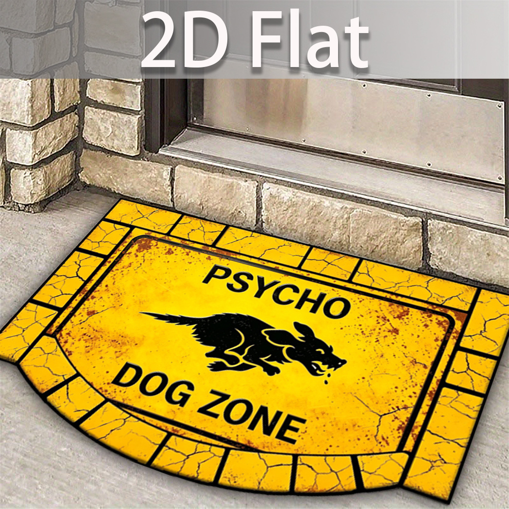 TEMU 2d Flat Logo Dog Zone Carpet Anti-slip Irregular Door Mat Entrance Hall Foyer Balcony Back Door Multi-scene Use Carpet, Floor Mats & Matting