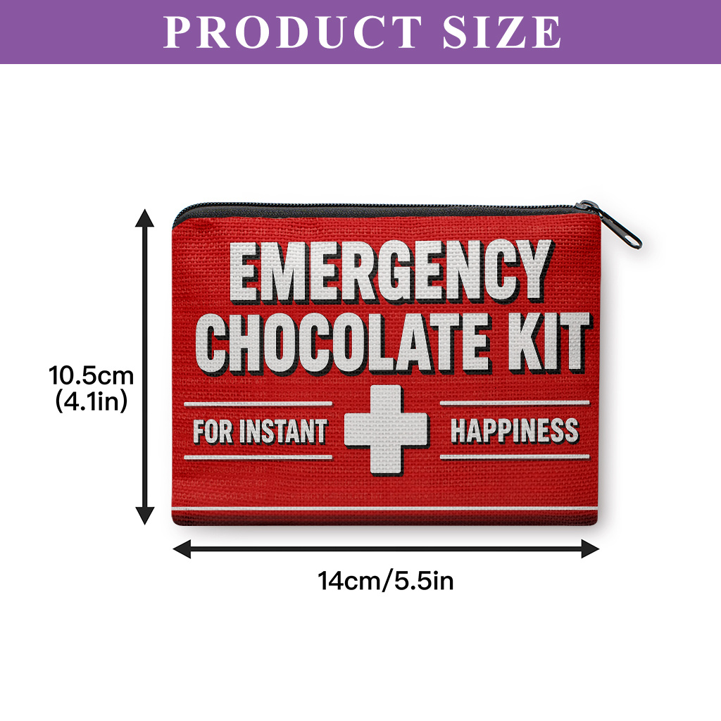 TEMU Coin Purse 1pc, Kit -material Double Zippered Wallet & Organizer Pouch, Machine Washable Durable Washable Fabric Wallet With Lipstick & Earphone