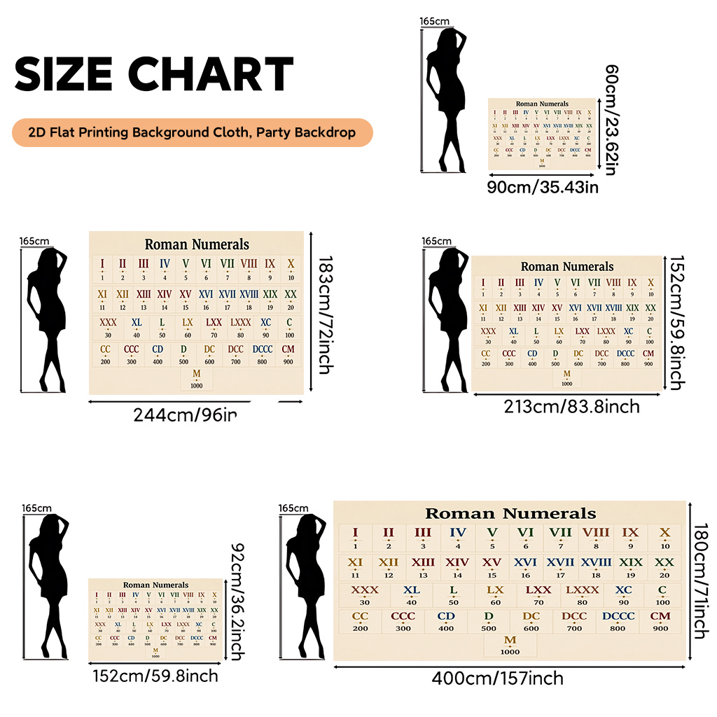 TEMU 2d Flat, 2d Flat - 2d Flat, 2d Flat - 2d Flat Printing Backdrop Banner 1pc, Roman Chart Background Cloth, Backdrop Cloth Featuring, Suitable For